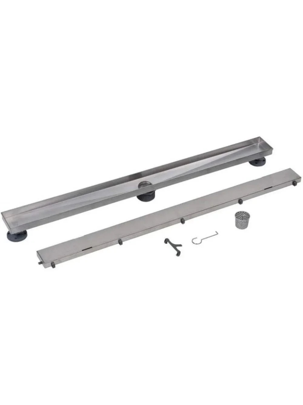Oatey Designline  36 Inch Stainless Steel Linear Shower Drain Tile in pattern